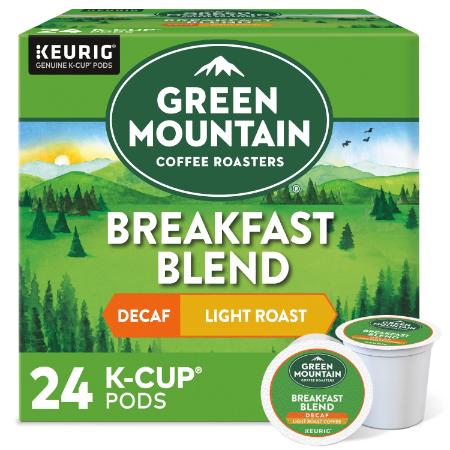 Green Mountain Breakfast Blend Decaf K-Cup Pods 24 ct 0.33 oz
