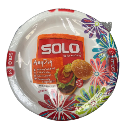 Solo Anyday Paper Plate 10 inches 55ct