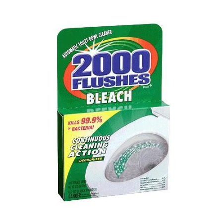 2000 Flushes Green Bleach Toilet Bowl Cleaner 1.25 oz