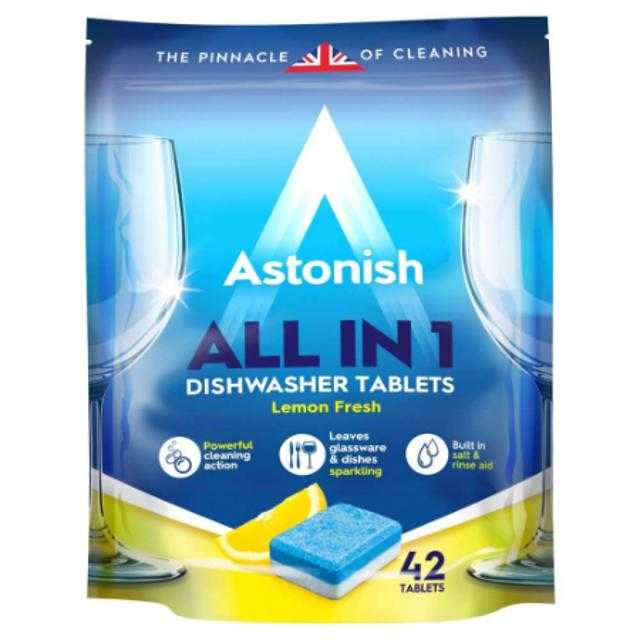 Astonish All In 1 Dishwasher Tablets Lemon Fresh 42 ct