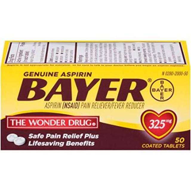 Bayer Genuine Aspirin Tablets 50 ct