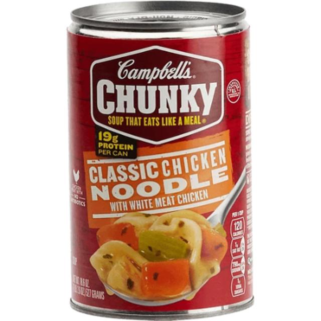 Campbell's Chunky Classic Chicken Noodle Soup with White Meat Chicken 18.6 oz