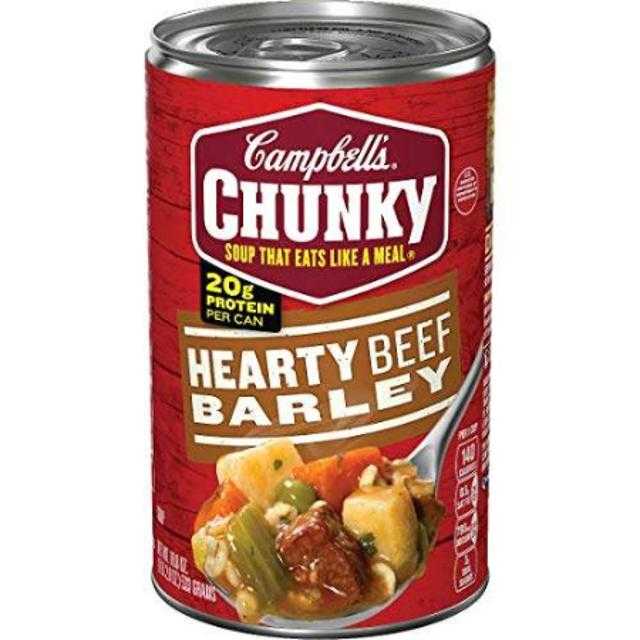 Campbell's Chunky Hearty Beef Barley Soup 18.8 oz