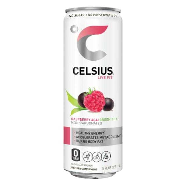 Celsius Raspberry Acai Green Tea 12 oz