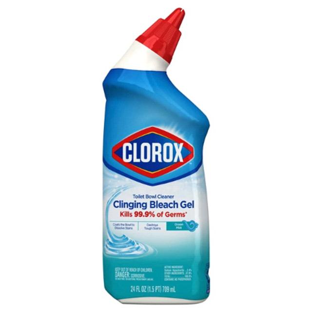 Clorox Bleach Toilet Bowl Cleaner Ocean Mist Gel 24 oz