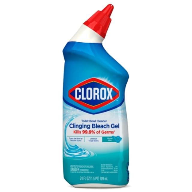 Clorox Bleach Toilet Bowl Cleaner Rain Clean 24 oz