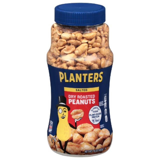 Planters Peanuts Dry Roasted Salted 16 oz