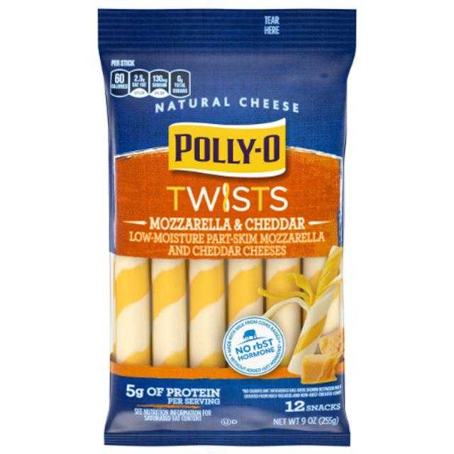 Polly-O Twists Mozzarella & Cheddar 9 oz
