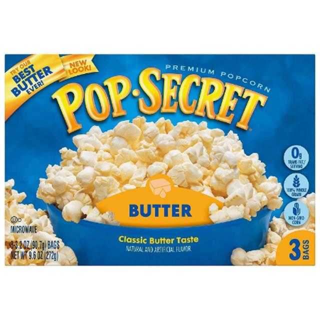 Pop Secret Popcorn Butter 3 ct 9.6 oz