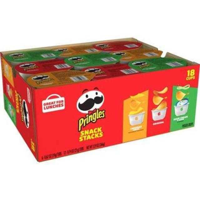 Pringles Snack Stacks 3 Flavor Variety Pack 18 ct