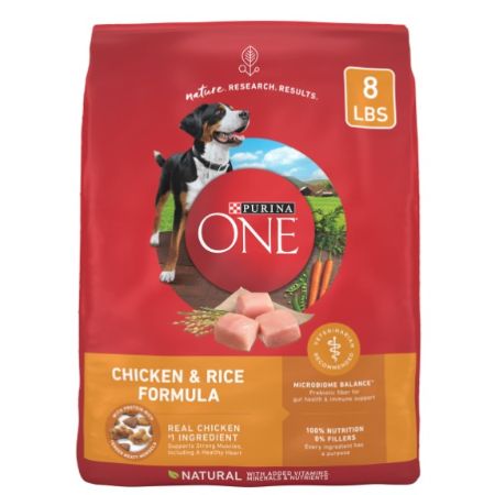 Purina One Chicken & Rice Formula Dog Food 8 lb