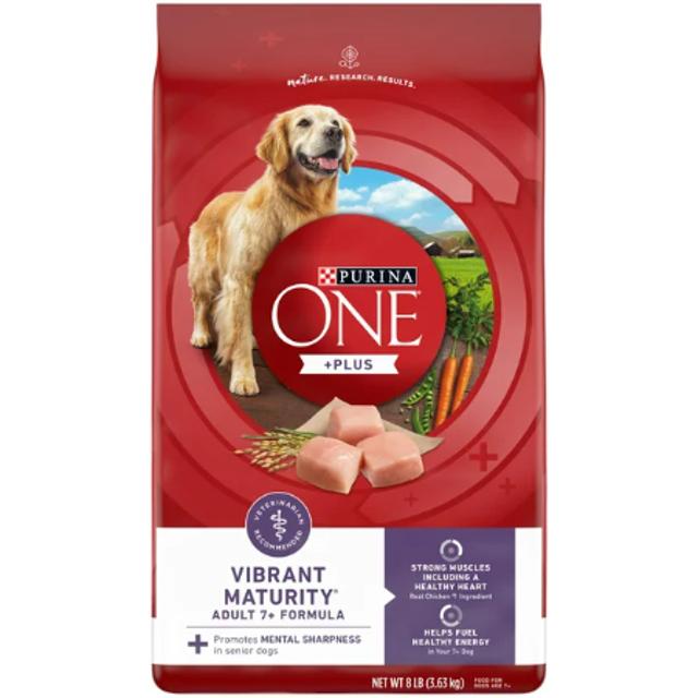Purina One Vibrant Maturity Adult 7+ Formula Dog Food 8 lb