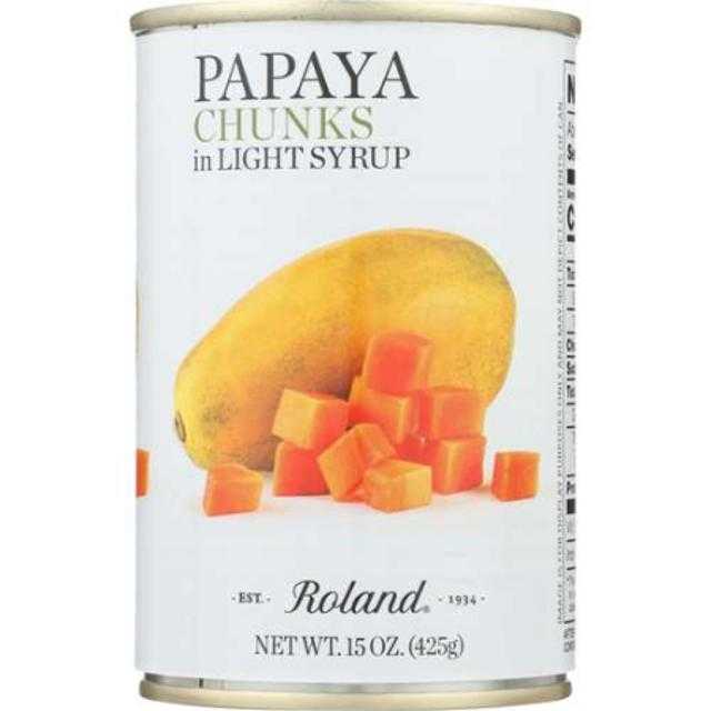 Roland Papaya Chunks in Light Syrup 15 oz