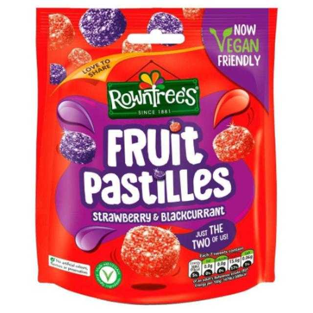 Rowntree's Fruit Pastilles Strawberry & Blackcurrant 150 g