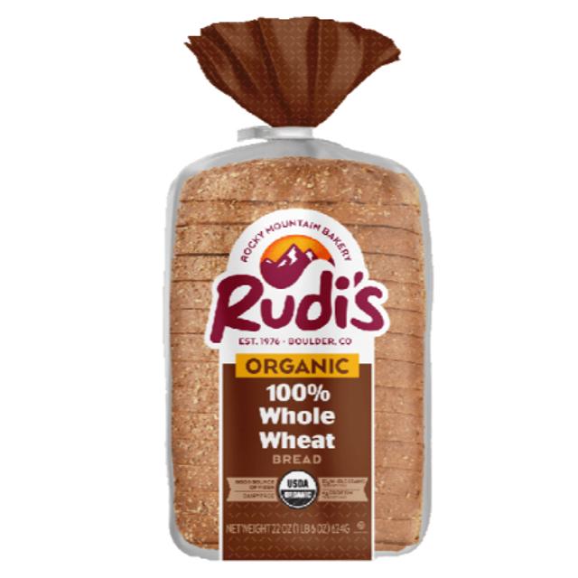 Rudi’s Organic 100% Whole Wheat Bread 22 oz