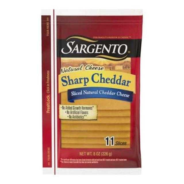 Sargento Sharp Cheddar Sliced Cheese 8 oz