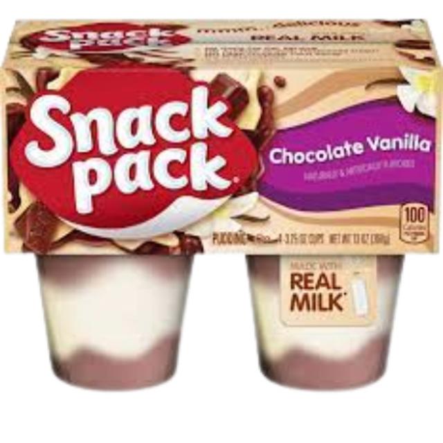 Hunt's Snack Pack Chocolate Vanilla 4ct 3.25oz