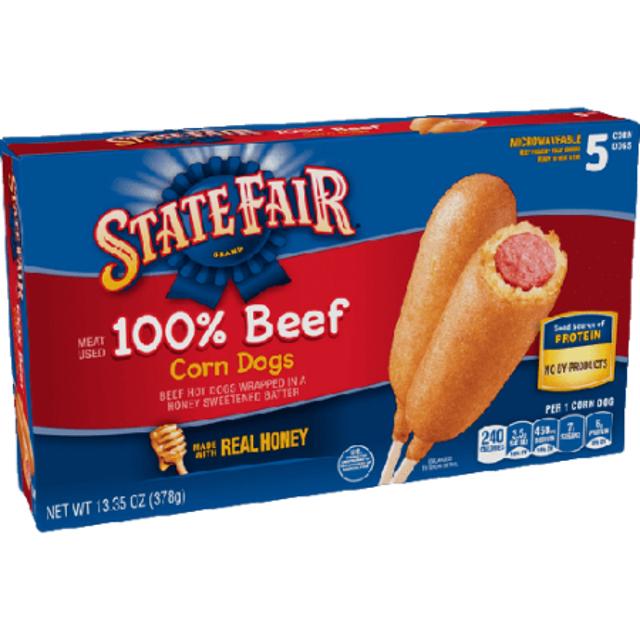 State Fair 100% Beef Corn Dogs 5 ct 13.35 oz