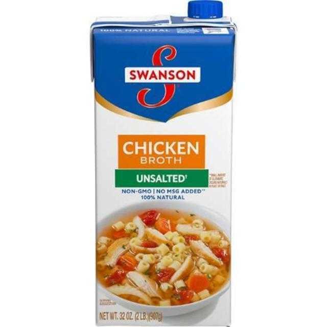 Swanson Unsalted Chicken Broth 32 oz