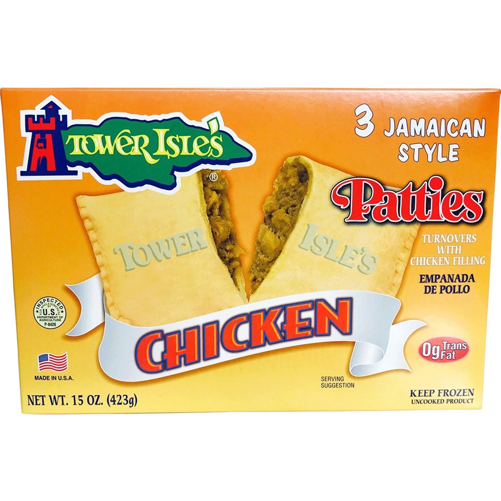 Tower Isles Jamaican Patties Chicken 3 ct 15 oz