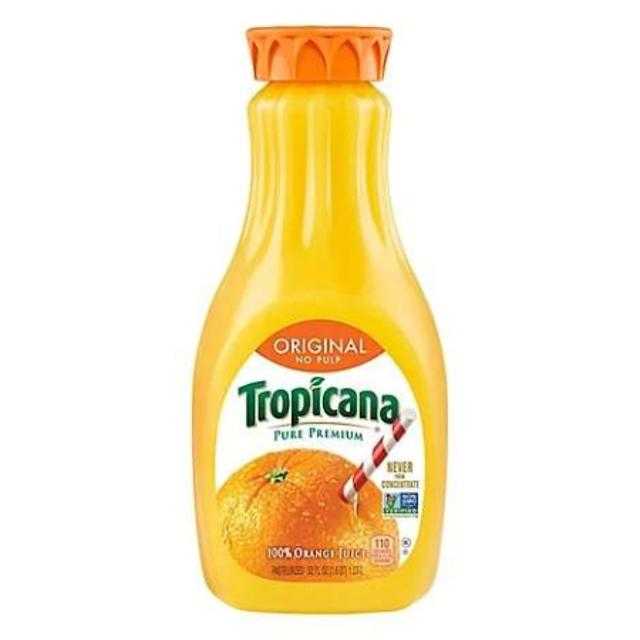 Tropicana 100% Orange Juice Original No Pulp 52 oz