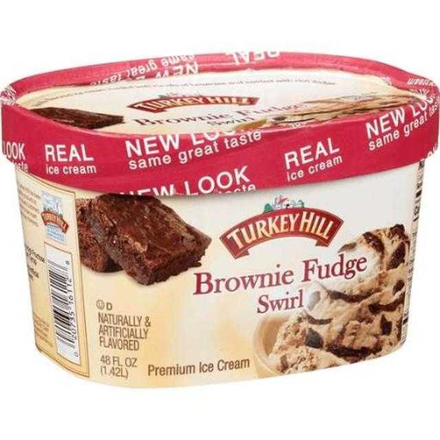 Turkey Hill Brownie Fudge Swirl Ice Cream 46 oz