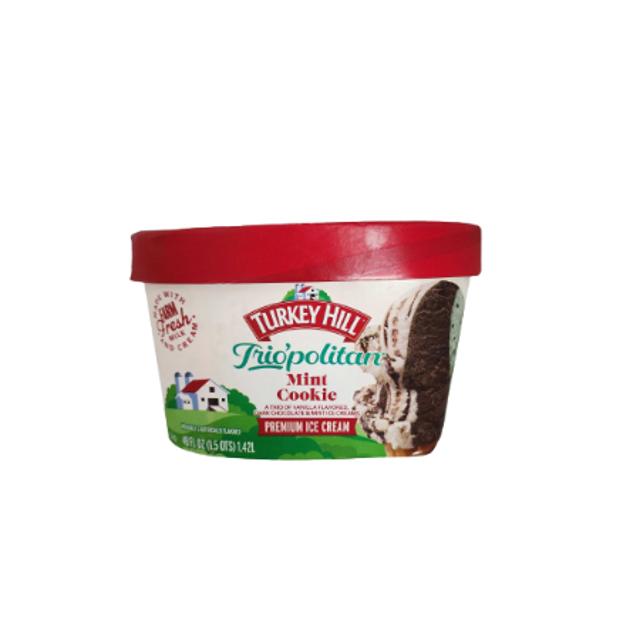 Turkey Hill Trio’politan Mint Cookie Ice Cream 48 oz