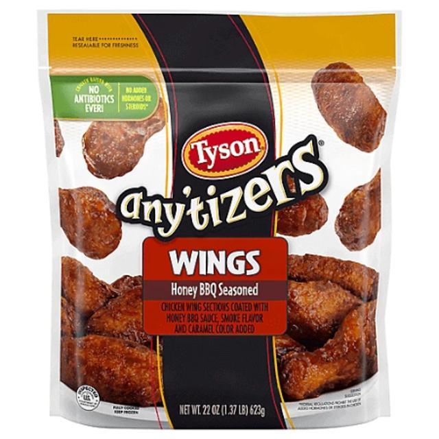 Tyson Any'tizers Honey BBQ Seasoned Chicken Wings 22 oz