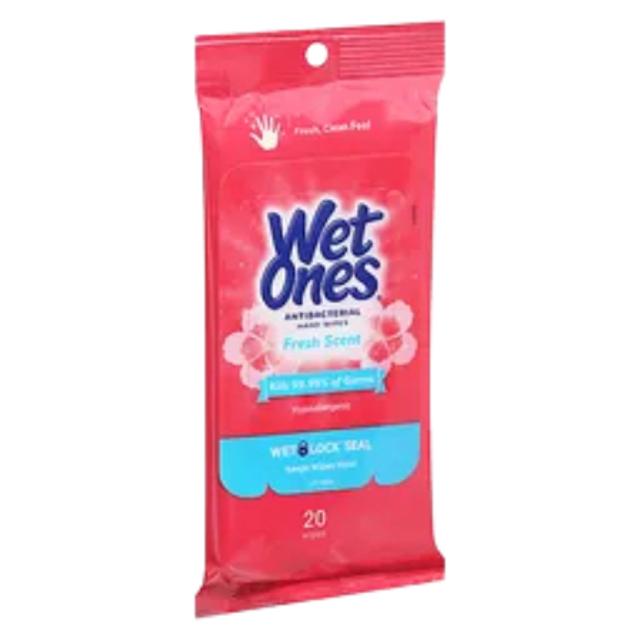 Wet Ones Antibacterial Fresh Scent Hand Wipes 20 ct