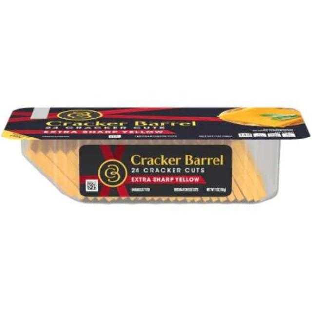 Cracker Barrel Extra Sharp Yellow Cheddar Cheese Cuts 7 oz