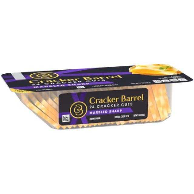 Cracker Barrel Marbled Sharp Cheddar Cheese Cuts 7 oz