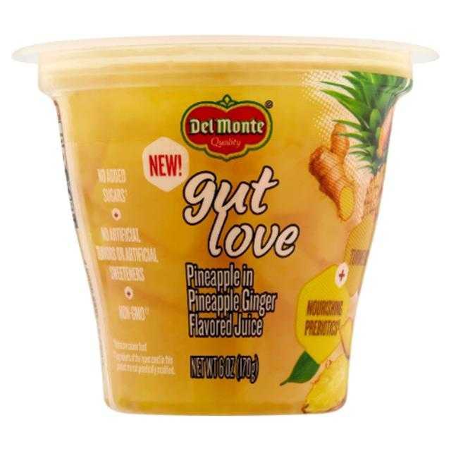 Del Monte Gut Love Pineapple in Pineapple Ginger Flavored Juice 6 oz
