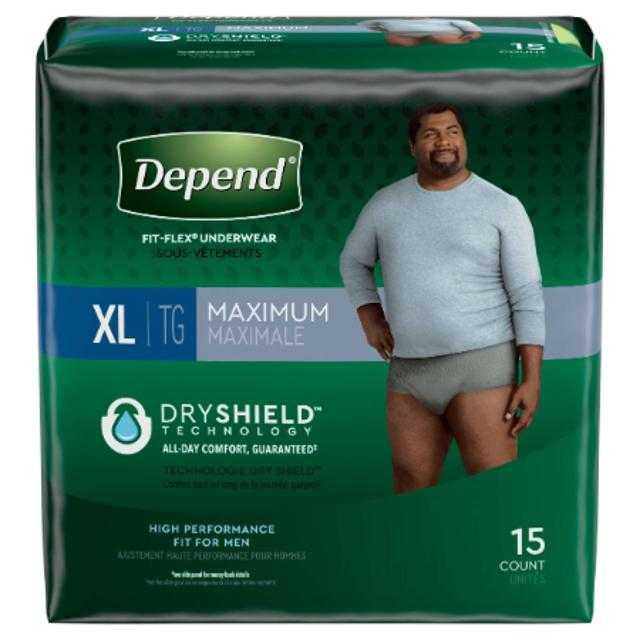 Depend Underwear for Men (XL) 15 ct
