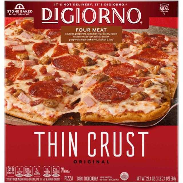 Digiorno Thin Crust Pizza Four Meat 12 in
