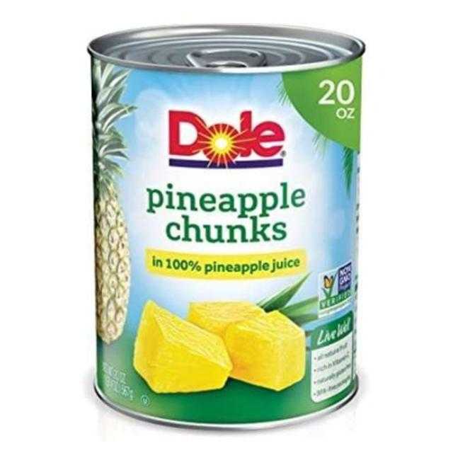 Dole Pineapple Chunks 100% Juice 20 oz