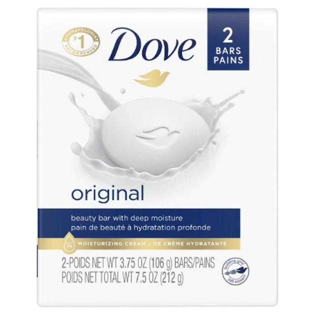 Dove Original Beauty Bar Soap 2 ct 7.5 oz