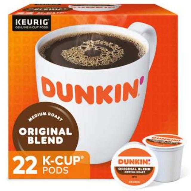 Dunkin Donuts Coffee Capsules Original Blend Medium Roast 24 ct 0.37 oz