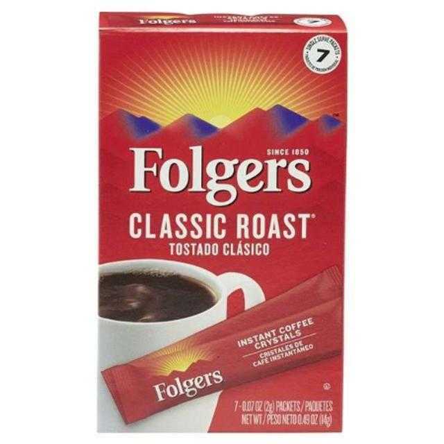 Folgers Classic Roast Instant Coffee 7 ct 0.49 oz