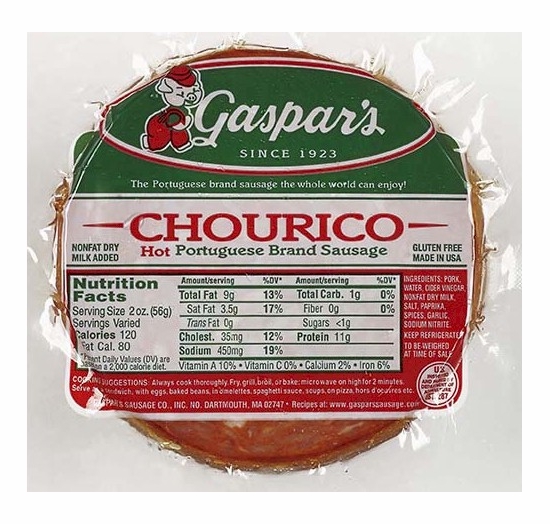 Gaspar's Chourico Patties Hot 1 lb