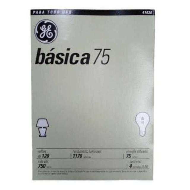 GE Basic Light Bulb 75W 4 ct