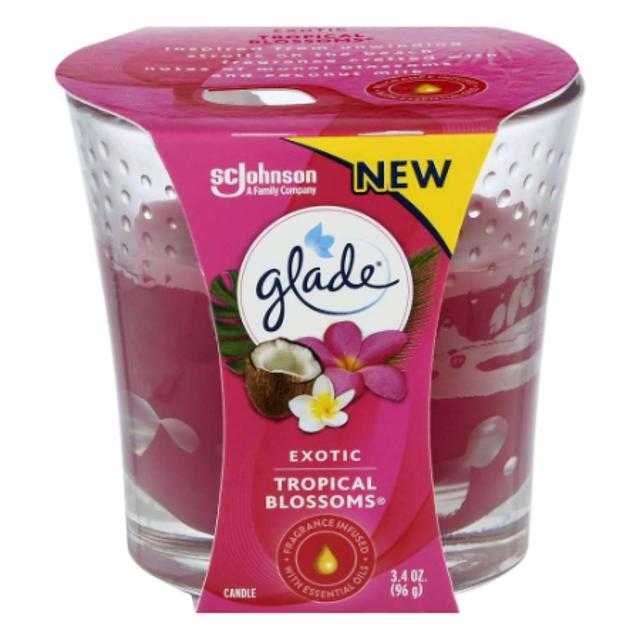 Glade Exotic Tropical Blossoms Candle 3.4 oz