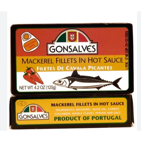 Gonsalves Mackerel Fillets in Hot Sauce 4.2 oz