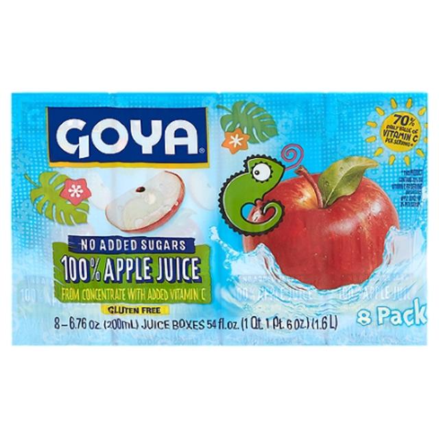 Goya 100% Apple Juice 8 Pack 6.76 oz
