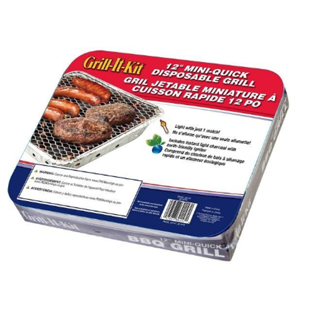 Mr. Bar-B-Q Disposable Grill 12 in with Charcoal