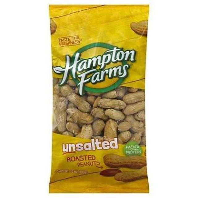 Hampton Farms Peanuts Roasted Unsalted 10 oz