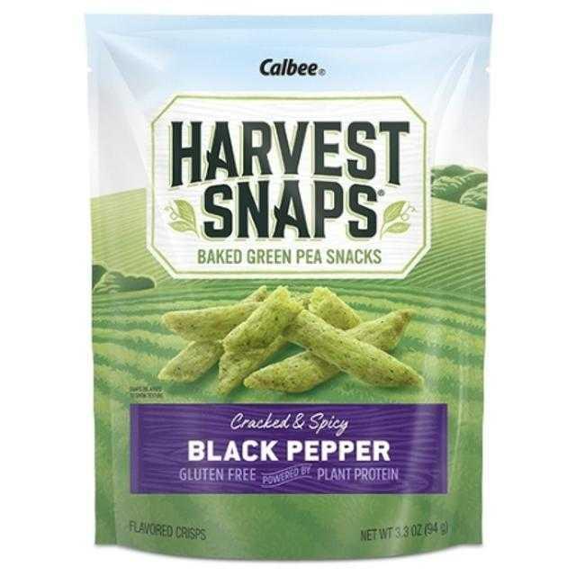 Harvest Snaps Baked Green Pea Snacks Black Pepper 3.3 oz