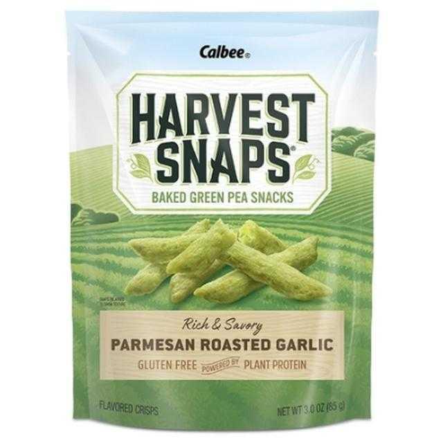 Harvest Snaps Baked Green Pea Snacks Parmesan Roasted Garlic 3 oz