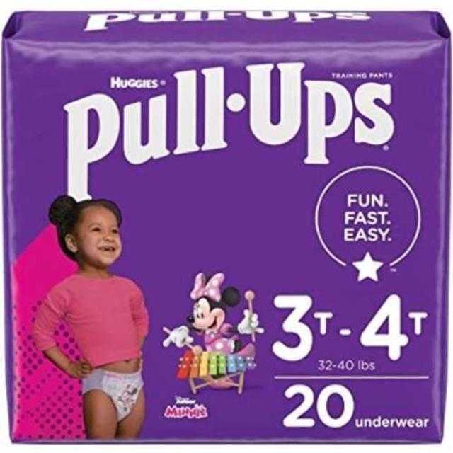 Huggies Girls Pull-Ups Potty Training Underwear for Girls (3T-4T) 20 ct