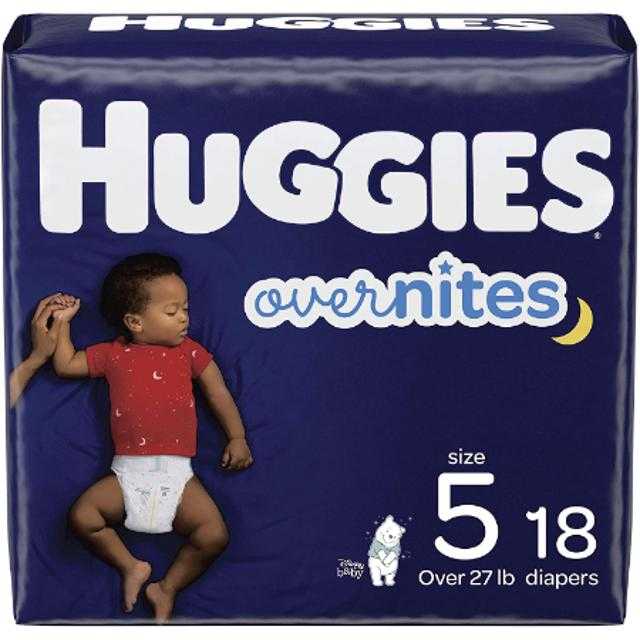 Huggies Overnights Nighttime Baby Diapers (5T) 18 ct