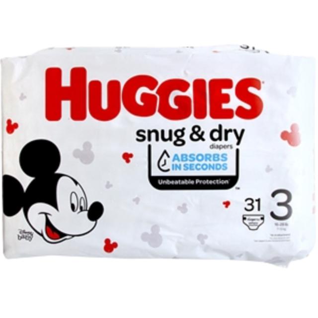 Huggies Snug & Dry Diapers (3) 31 ct